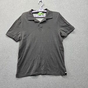 Hugo Boss Men Polo M Gray Embroidered Logo Short Sleeve Regular Fit Collar